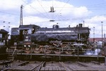 82 010 am letzten Tag ihres offiziellen Einsatzes im Bw-Hamburg-Wilhelmsburg auf der dortigen Drehscheibe. (10.06.1968) <i>Foto: Will A. Reed</i>