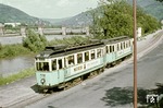 Tw 43 in der Vangerowstraße am Neckarufer in Heidelberg. Die Linie wurde Anfang 1966 stillgelegt. (06.1965) <i>Foto: Dieter Frank, Slg. D. Junker</i>