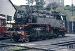 Die 1941 bei der Wiener Lokfabrik gebaute 86 398 pausiert im Bw Passau. (12.09.1968) <i>Foto: Dieter Junker</i>