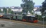 V 36 204 im Bahnhof Wuppertal-Wichlinghausen. Der Bahnhof war betrieblich ein sog. Keilbahnhof, dessen weitere Verbindung über Langerfeld/Oberbarmen im Hintergrund vorbeiführt. (01.09.1979) <i>Foto: Wolfgang Bügel</i>