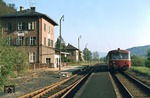 Ein weiteres Bild auf der Bahnstrecke Lohr - Wertheim im Kreuzungsbahnhof Rothenfels/Unterfr. (15.05.1976) <i>Foto: Dieter Junker</i>