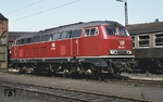 218 169 wurde am 04. Mai 1972 in Dienst gestellt. Die gerade einmal ein Jahr alte Kaiserslauterner Lok wurde im Bw Saarbrücken angetroffen. (12.08.1973) <i>Foto: Prof. Dr. Willi Hager</i>