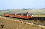 Eien dreiteilige 798-Einheit unterwegs als Nt 3773 bei Osterode im Harz. (28.02.1974) <i>Foto: Prof. Dr. Willi Hager</i>