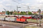 362 888 der BayernBahn hat den Fotogüterzug für den nächsten Tag im Bahnhof Nördlingen bereitgestellt. (27.05.2019) <i>Foto: Joachim Bügel</i>