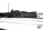 Die verunfallte 55 3842 vom Bw Lehrte im Bahnhof Groß Gleidingen. (17.12.1938) <i>Foto: Privatfoto</i>