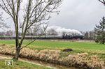 03 2155 mit dem nachgestellten D 445 (Köln - Görlitz) auf der Strecke Weißwasser/Oberlausitz - Görlitz bei Hähnichen. (07.03.2020) <i>Foto: Joachim Schmidt</i>