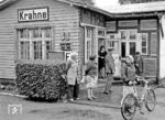 Momentaufnahme im Bahnhof Krahne an der Bahnstrecke Brandenburg – Treuenbrietzen. (1979) <i>Foto: Karsten Risch</i>