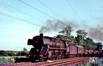 44 577 (Bw Rheine) mit einem Güterzug bei Mersch zwischen Hamm und Drensteinfurt. Die Lok war mit einer Turbo-Speisepumpe ausgerüstet. (27.05.1967) <i>Foto: Helmut Dahlhaus</i>