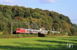 101 111 am letzten Umleitungstag über die Wupperstrecke mit IC 2012 (Oberstdorf - Dortmund) bei Wetter (Ruhr). (15.09.2023) <i>Foto: Wolfgang Bügel</i>