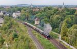 Mit einem Sonderzug nach Bad Harzburg fährt 01 1104 aus Wolfenbüttel. (07.10.2023) <i>Foto: Joachim Schmidt</i>