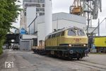 218 003 der Train4Train GmbH Bodenwerder auf dem Weg zur Firma Voith am Kieler Nordhafen. (17.08.2023) <i>Foto: Thorsten Eichhorn</i>