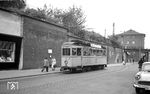 Tw 14 (ex Moers) auf der Linie 16 nach Inden am Dürener Bahnhof. (28.06.1960) <i>Foto: Aad van Ooy</i>