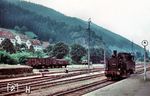 94 110 vom Bw Freudenstadt, eine württembergische Tn, im Bahnhof Schiltach im Kinzigtal. (1954) <i>Foto: Carl Bellingrodt</i>