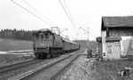 116 006 vor N 4554 von Übersee nach Rosenheim am Schrankenposten 10 bei Mauerkirchen. (23.04.1975) <i>Foto: Frank Lüdecke</i>