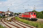 110 351 fährt mit RB 21917 aus dem Bahnhof Starnberg. (13.06.2005) <i>Foto: Stefan von Lossow</i>