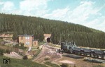 Eine zeitgenössische Postkarte des Bahnhofs Braunesumpf mit dem 466 m langen Bielsteintunnel auf der Rübelandbahn. (1910) <i>Foto: RVM-Archiv</i>
