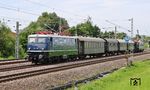 E 41 001 (mit E 40 128 am Zugschluss) auf dem Weg in den Schwarzwald bei Bühl (Baden). (25.07.2024) <i>Foto: Thomas Gries</i>