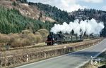 078 192 (Bw Rottweil) mit P 3989 nach Horb zwischen Talhausen-Herrenzimmern und Epfendorf. (04.1970) <i>Foto: Robin Fell</i>