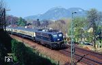 110 121 vom Bw Köln-Deutzerfeld mit D 2021 (Dortmund - Frankfurt/M) auf der Linken Rheinstrecke in Rolandswerth zwischen Bonn und Remagen. (01.04.1990) <i>Foto: Wolfgang Bügel</i>