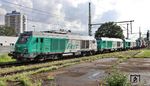 Ein Lokzug, bestehend aus SNCF 475119 + SNCF 475124 + SNCF 475128 + CPTF G1206 (Captrain France) + VFLI BB31735 (Voies Ferrées Locales et Industrielles), auf der Fahrt von Strasbourg nach Offenburg in Kehl. Der Grund für die Überführungsfahrt sind die anstehenden Umleiterzüge über das Elsass, da die badische Hauptbahn zwischen Rastatt und Baden Baden vom 09. bis 30. August 2024 komplett gesperrt wird.  (07.08.2024) <i>Foto: Thomas Gries</i>