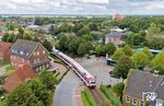 NEG VT 71 bringt die Kurswagen aus IC 2310 zum Bahnhof Niebüll neg. (05.08.2024) <i>Foto: Joachim Schmidt</i>