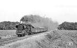 Bei Lemsell kurz vor dem Bahnhof Flechtingen ist 41 1137 mit P 6454 noch voll im Beschleunigungsmodus. (17.07.1982) <i>Foto: Thomas Fischer</i>