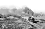 58 3047 vom Bw Glauchau mit einem Güterzug zwischen Gößnitz und Meerane. (12.10.1978) <i>Foto: Joachim Schmidt</i>