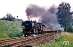 001 192 mit E 1649 aus Bamberg am Ende der Schiefen Ebene kurz vor dem Bahnhof Marktschorgast. (08.1971) <i>Foto: Robin Fell</i>