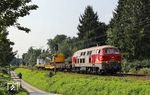 218 469 von Railsystems Gotha mit DGV 28891 (Remagen - Sennelager) bei Solingen-Ohligs. (19.08.2024) <i>Foto: Joachim Bügel</i>