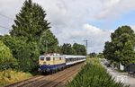 E 10 1239 mit DLr 26797 (Bad Bentheim - Köln Hbf) in Leichlingen. (21.08.2024) <i>Foto: Joachim Bügel</i>