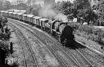 ÖBB 52.6967 (WLF, Baujahr 1943) mit einem Güterzug am Abzweig St. Veit an der Wien (Abzw Hütteldorf 1). (09.1962) <i>Foto: Wolfgang Jahn</i>