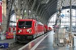 Einen nicht alltäglichen Anblick bot 187 175 mit einem Kranzug in Frankfurt Hbf. Dieser rückte zur Bergung eines entgleisten Triebwagens an. (27.06.2024) <i>Foto: Marvin Christ</i>