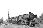 Die Zittauer 52 5137 mit 52 8012 (ex 52 4944) als Lz auf der Strecke Zittau - Görlitz bei Drausendorf. (25.08.1984) <i>Foto: Thomas Fischer</i>