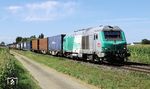 SNCF 475 125 mit einem Umleiter bei Wantzenau Nord. Am Zugschluss hing BLS 186 103. (26.08.2024) <i>Foto: Thomas Gries</i>