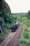 38 3477 vom Bw Tübingen mit einem Personenzug am Mühlener Tunnel kurz vor Horb. (27.05.1969) <i>Foto: Herbert Vaupel</i>