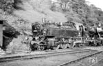 64 109 in ihrem Heimat-Bw Würzburg. Dahinter steht 50 3012 aus Bamberg. (11.10.1962) <i>Foto: Bernd Kappel</i>