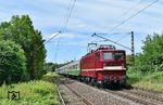 211 073 mit dem Leerreisezug nach Niederwiesa bei der Durchfahrt in Markkleeberg West. (07.07.2024) <i>Foto: Ralf Opalka</i>