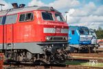 Kopfteilparade in Niebüll mit DB 218 344 und den zur RCD-Flotte gehörenden DE 2700-07 (ex 251 007) und 247 908. (04.08.2024) <i>Foto: Atijana Schmidt</i>