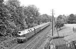 118 256 des Bw Görlitz vor einer einstmals letzten Leistung der Görlitzer 03, dem P 3811 bei Arnsdorf. (23.06.1984) <i>Foto: Thomas Fischer</i>