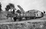 WEG T 06 (Fuchs, Baujahr 1956) rangiert in Bad Friedrichshall-Jagstfeld auf der Strecke nach Ohrnberg. (17.07.1959) <i>Foto: Aad van Ooy</i>