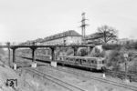 ET 171 005 und ET 171 038 als Vollzug der S 1 nahe der Haltestelle Rübenkamp (heute City Nord). (11.04.1952) <i>Foto: Carl Bellingrodt</i>