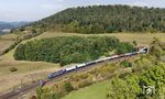 RTB-Cargo 193 792 mit DGS 45799 (Gekkengraaf/NL - Neustadt/Donau) am Ramholz-Tunnel bei Schlüchtern. (17.09.2024) <i>Foto: Joachim Schmidt</i>