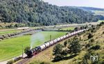 50 4073 mit einem Bitumenzug am Rollenberg bei Hoppingen. (19.09.2024) <i>Foto: Joachim Schmidt</i>