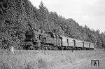 Südlich von Dettingen kommt 078 459 vom Bw Rottweil mit dem P 3989 nach Horb angerollt. (13.08.1969) <i>Foto: Wolfgang Bügel</i>