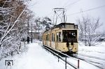 Tw 3487 (Bauart 1927 / TM36, Hannoversche Waggonfabrik / AEG) der BVG auf der Linie 53 nach Charlottenburg / Richard-Wagner Platz. (02.1966) <i>Foto: Eric Bittner</i>