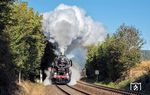 52 8079 auf der Steigung nach Unterwellenborn. (29.09.2024) <i>Foto: Joachim Schmidt</i>