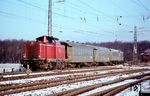 212 307 vom Bw Münster (Westf) mit N 2664 (Gronau - Münster/Westf) in Münster-Nevinghof. (03.04.1970) <i>Foto: Bernd Kappel</i>