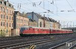 612 507/506 fährt als Sonderzug Ft 32596 aus Holzminden in Wuppertal-Oberbarmen ein. (26.10.2024) <i>Foto: Wolfgang Bügel</i>