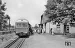 OHE DT 0518 im Bahnhof Hermannsburg auf der Strecke von Beckedorf nach Munster (Örtze). (18.08.1968) <i>Foto: Gerd Wolff</i>