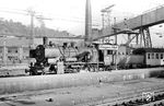 38 3210 vom Bw Wuppertal-Langerfeld wartet in Hagen Hbf auf die Abfahrt in Richtung Wuppertal. (24.06.1963) <i>Foto: Bernd Kappel</i>